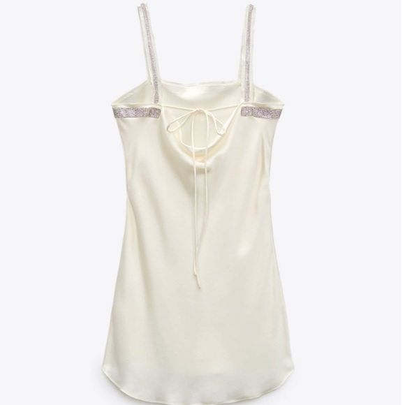 BNWT Zara Stain Effect Jewel Dress XS - Picture 3 of 6